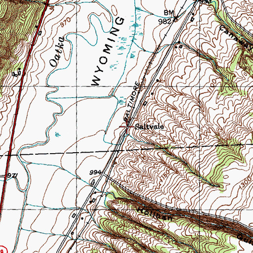 Topographic Map of Saltvale, NY