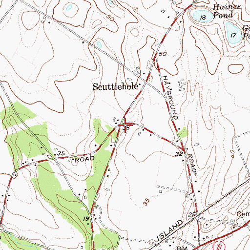 Topographic Map of Scuttlehole, NY