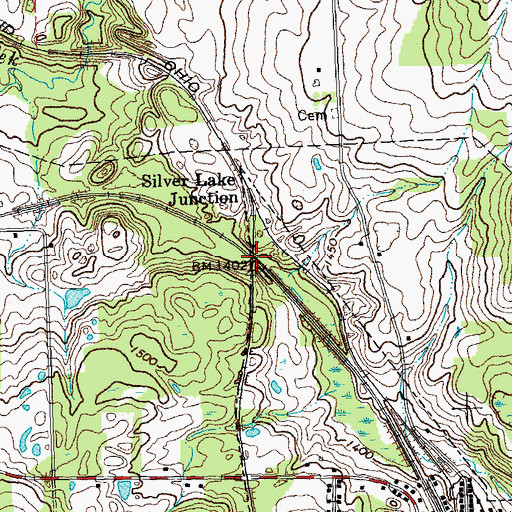 Topographic Map of Silver Lake Junction, NY