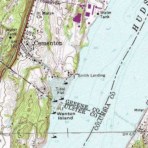 Topographic Map of Smith Landing, NY
