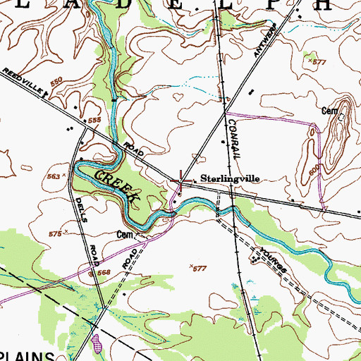 Topographic Map of Sterlingville, NY