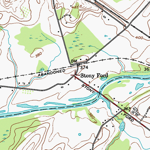 Topographic Map of Stony Ford, NY