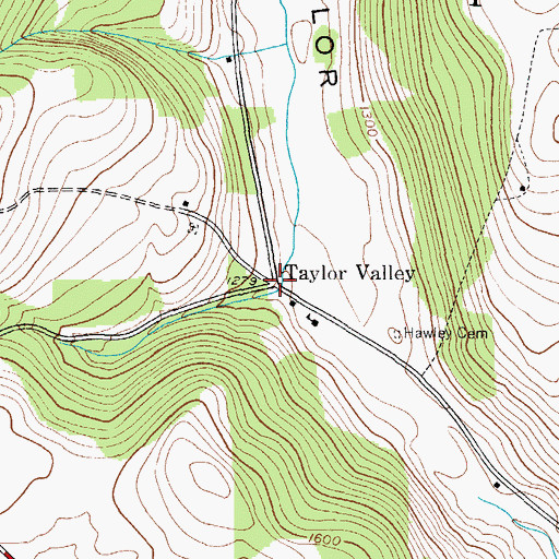 Topographic Map of Taylor Valley, NY