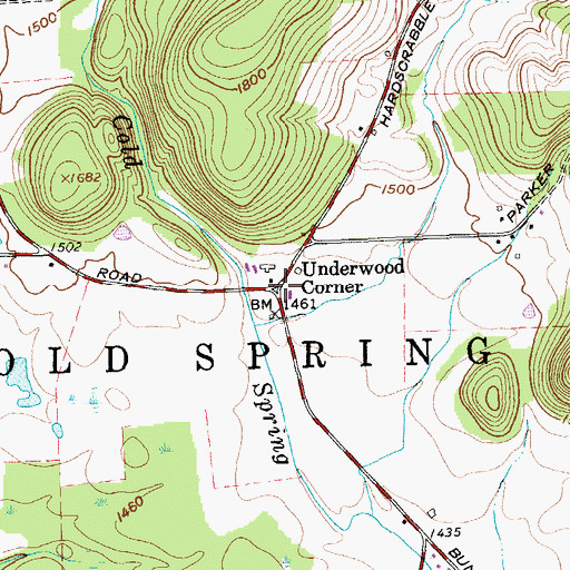 Topographic Map of Underwood Corner, NY