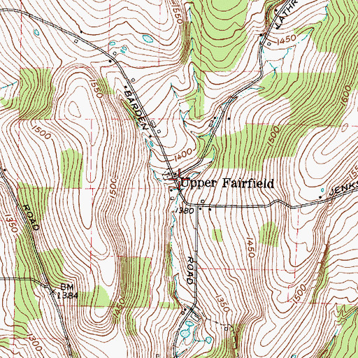Topographic Map of Upper Fairfield, NY