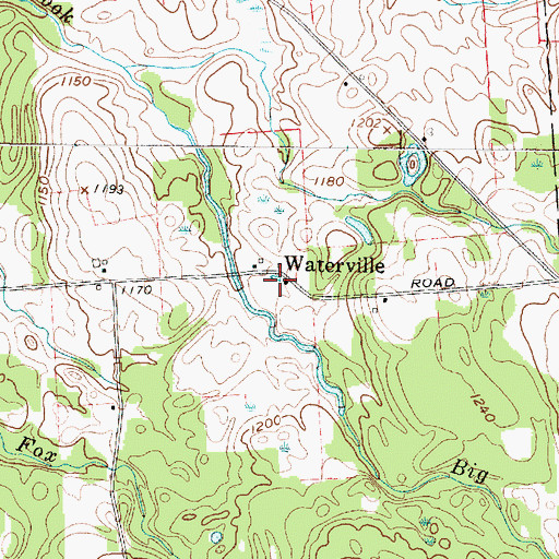Topographic Map of Waterville, NY