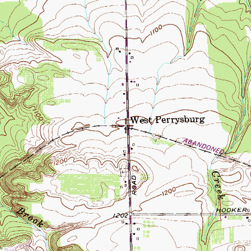 Topographic Map of West Perrysburg, NY