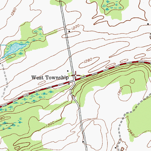 Topographic Map of West Township, NY