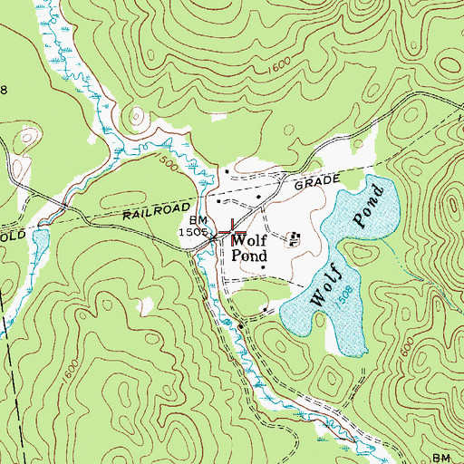 Topographic Map of Wolf Pond, NY