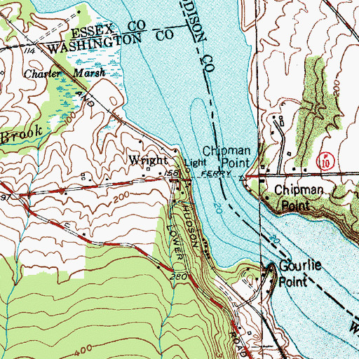Topographic Map of Wright, NY