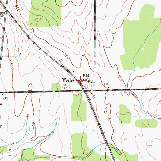 Topographic Map of Yale, NY