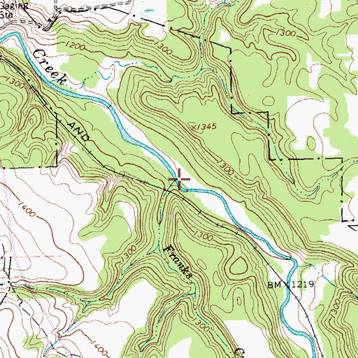 Topographic Map of Franks Creek, NY