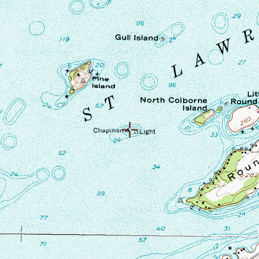 Topographic Map of Chapman Shoal, NY