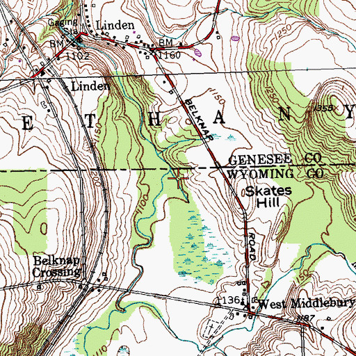 Topographic Map of Dale Valley, NY