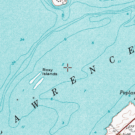 Topographic Map of Feather Bed Shoal, NY