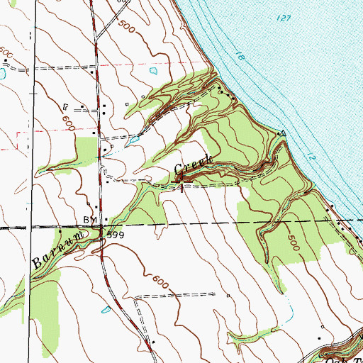 Topographic Map of Hosmer Falls, NY