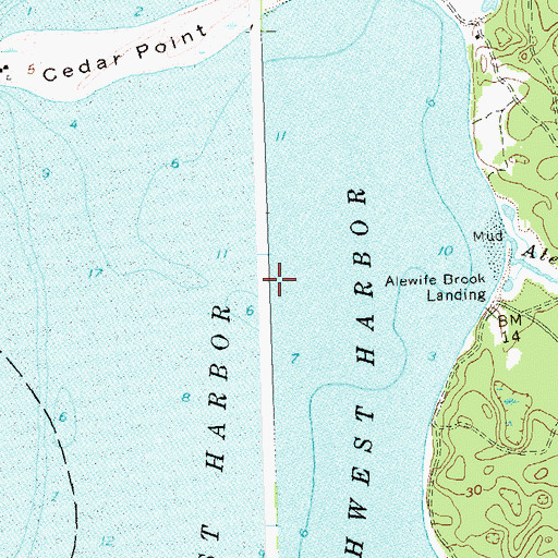 Topographic Map of Barcelona Bank, NY