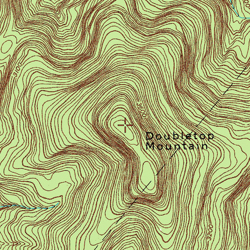 Topographic Map of Doubletop Mountain, NY
