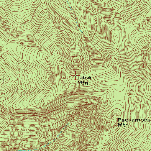 Topographic Map of Table Mountain, NY
