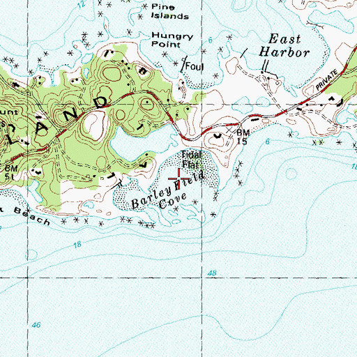 Topographic Map of Barleyfield Cove, NY