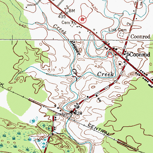 Topographic Map of Beaver Brook, NY