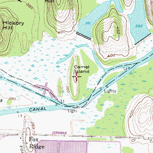 Topographic Map of Camel Island, NY