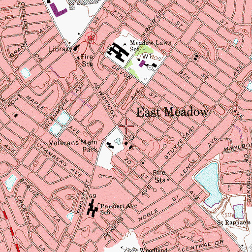 Topographic Map of East Meadow, NY
