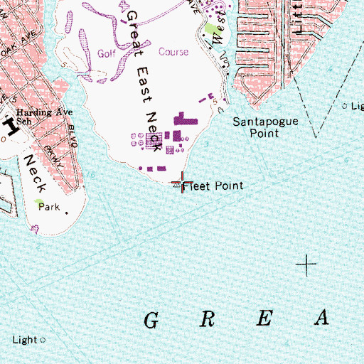 Topographic Map of Bergan Point, NY