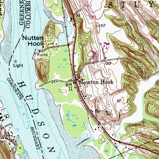 Topographic Map of Newton Hook, NY