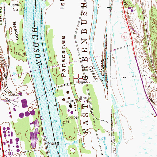 Topographic Map of Papscanee Island, NY
