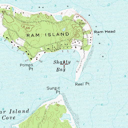 Topographic Map of Shanty Bay, NY