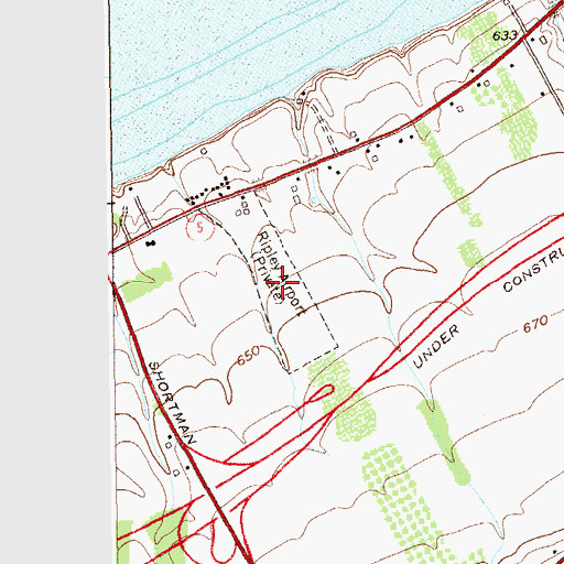Topographic Map of Ripley Airport (historical), NY