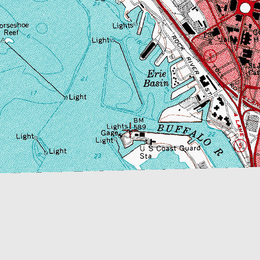 Topographic Map of Entrance Light, NY