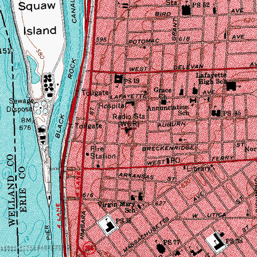 Topographic Map of Radio Station, NY