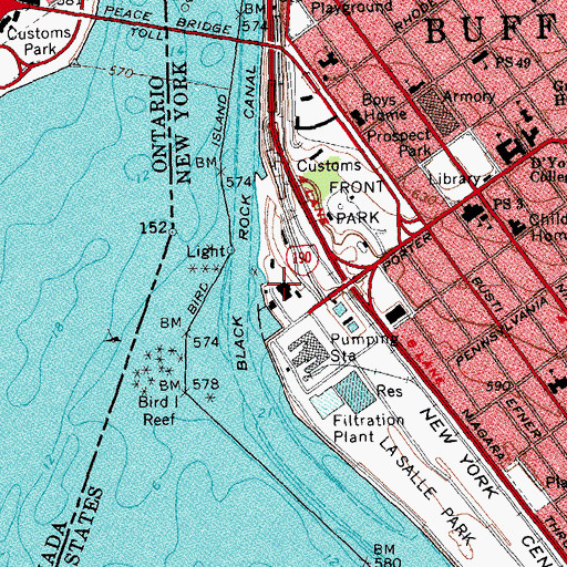 Topographic Map of State University College Lakes Laboratory, NY