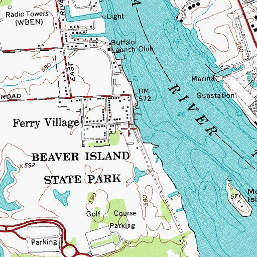 Topographic Map of Niagara Frontier State Park Commission, NY
