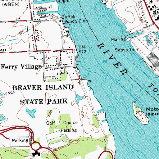Topographic Map of East River Marina, NY