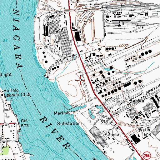Topographic Map of Marina Bay Club, NY
