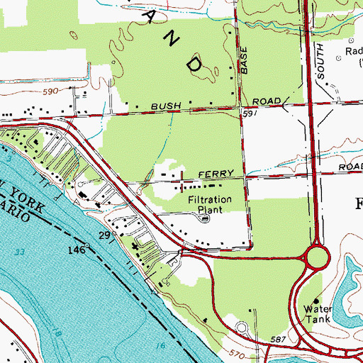 Topographic Map of Oakfield, NY
