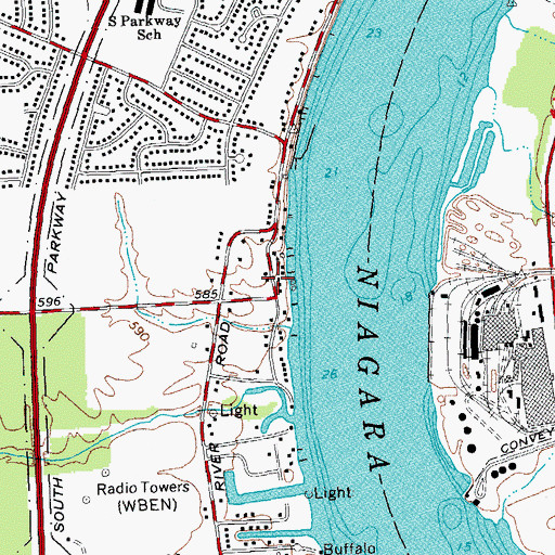 Topographic Map of River Port Inn Marina, NY