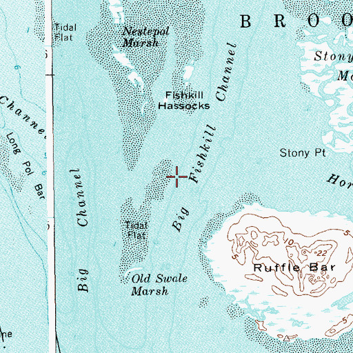 Topographic Map of Sails Point Hassock, NY