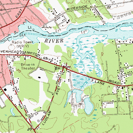 Topographic Map of WHRF, NY