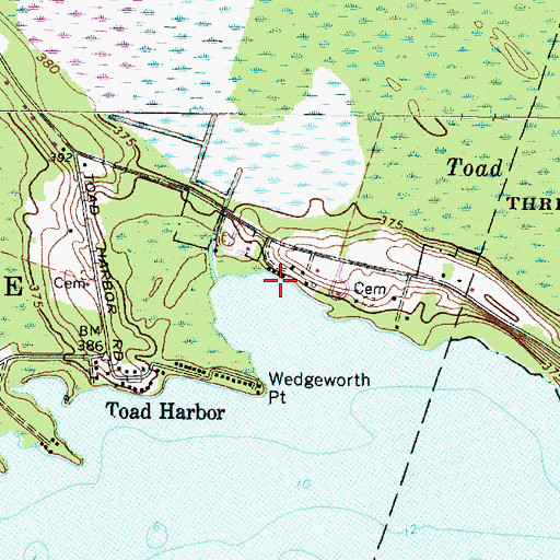 Topographic Map of Johnsons Bay Marina, NY