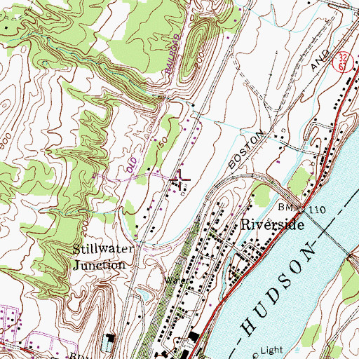 Topographic Map of East Saratoga Junciton, NY
