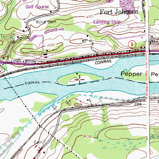 Topographic Map of Upper Pepper Island, NY