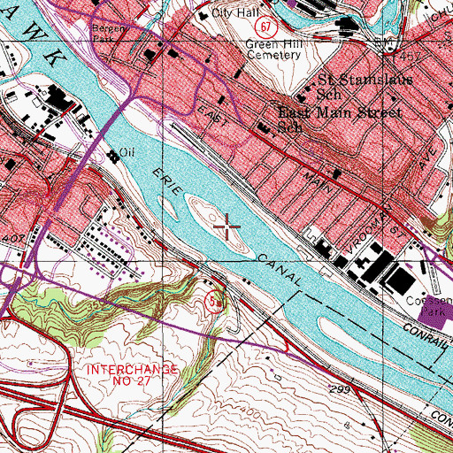 Topographic Map of Davey Island, NY