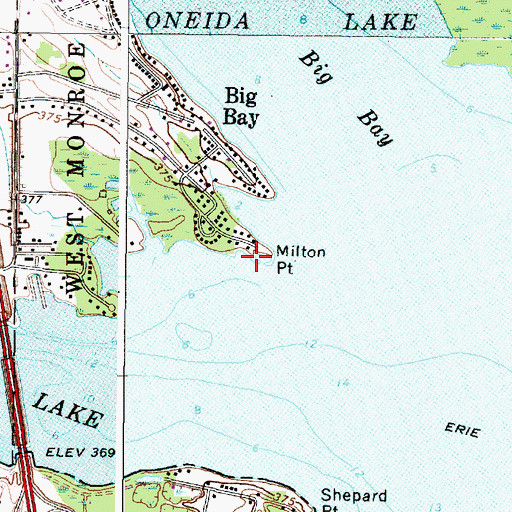 Topographic Map of Big Bay Marina, NY