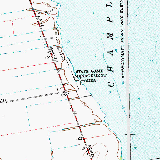 Topographic Map of New York State Game Management Area, NY