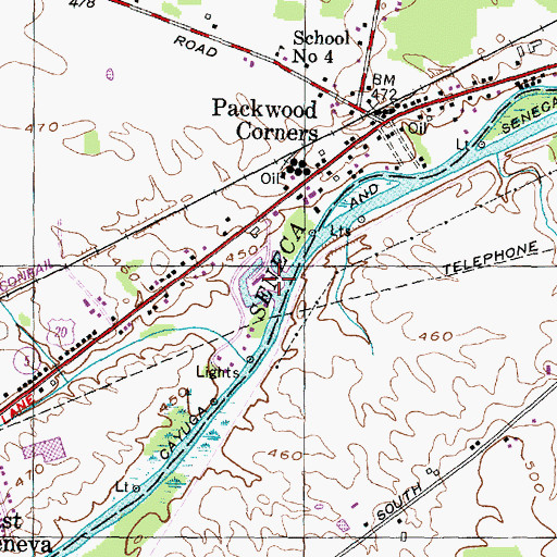 Topographic Map of Inland Harbor, NY