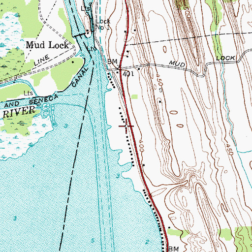 Topographic Map of Lockview Marina, NY